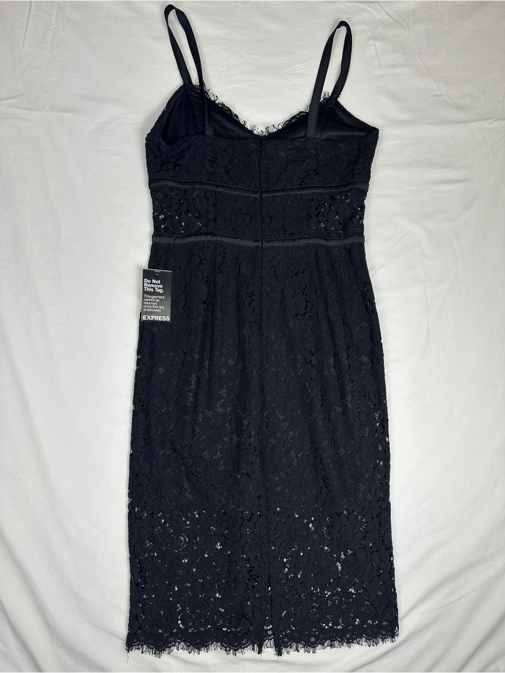 Express Floral Black Lace Corset Midi Dress Size 10 NWT - Picture 3 of 11